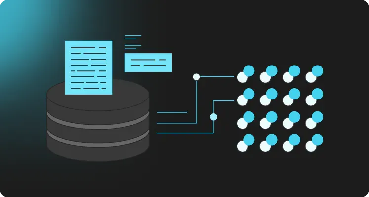 Documents flowing into a database